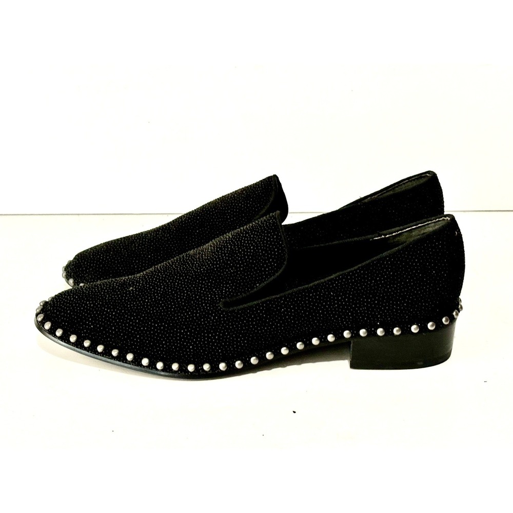 Adrianna Papell Prince Natural Zambia Calf Hair Leather Stud Slip On Loafer 7 M - Picture 3 of 8